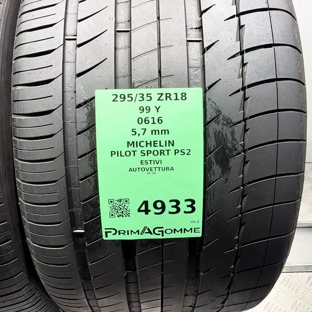 Gomme Usate 295 35 ZR18 99Y Michelin Pilot Sport PS2 81% Estive - immagine 3