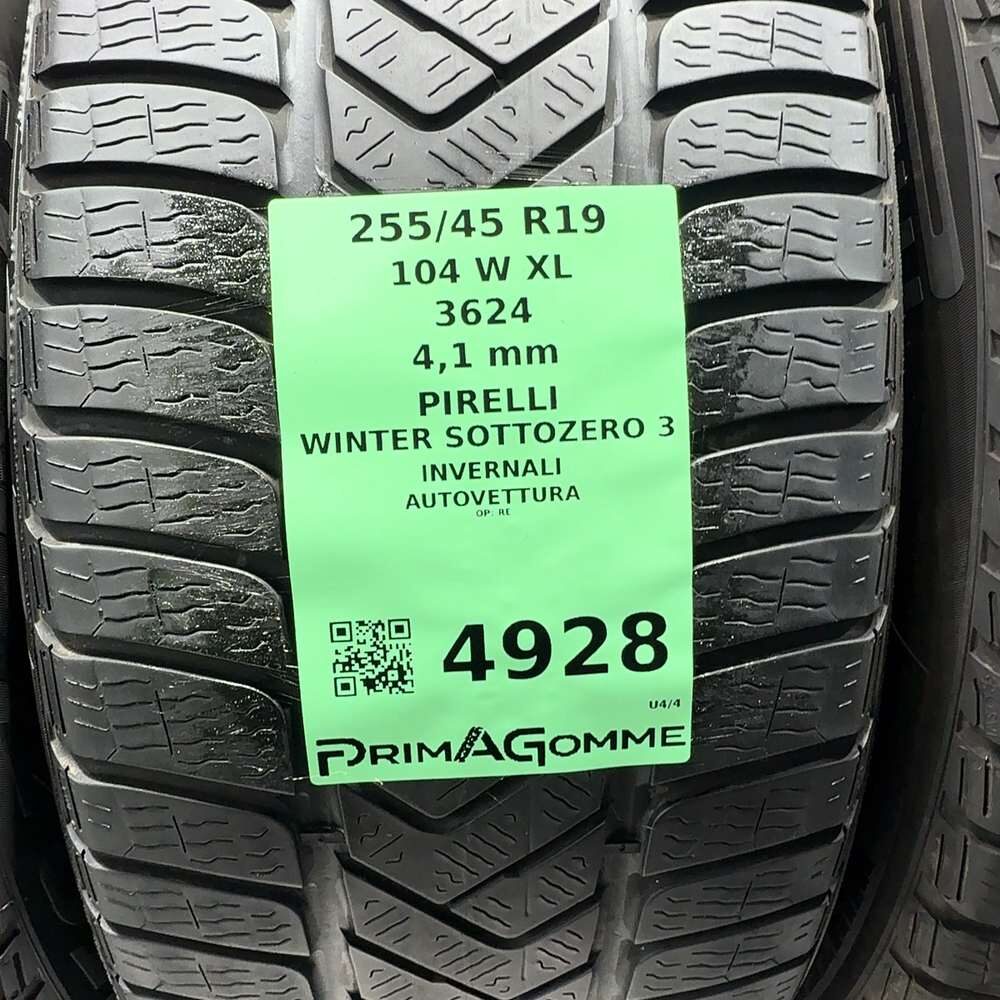 Gomme Usate 255 45 R19 104W XL Pirelli Winter Sottozero 3 Invernali - immagine 3