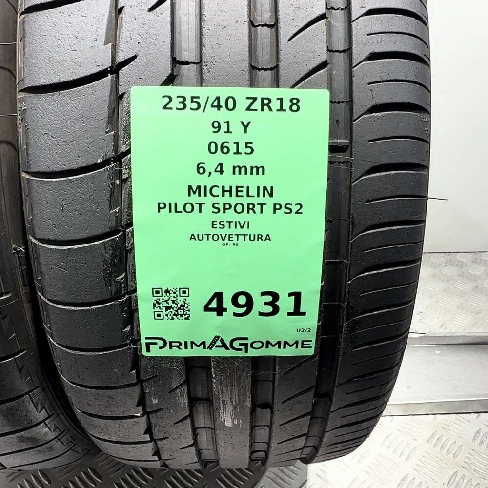 Gomme Usate 235 40 ZR18 91Y Michelin Pilot Sport PS2 91% Estive - immagine 3