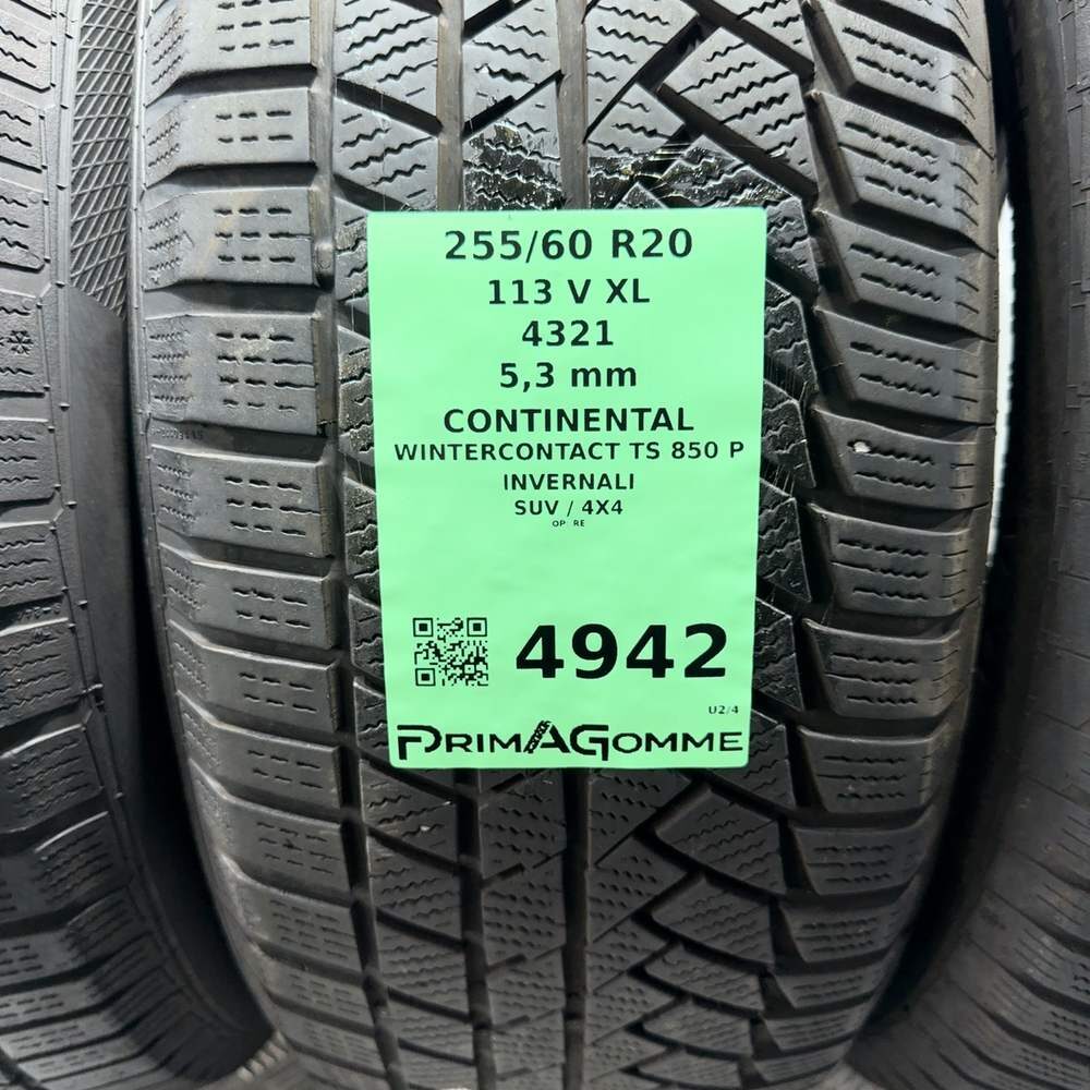 Gomme Usate 255 60 R20 113V XL Continental Wintercontact TS 850 P 76% Invernali - immagine 3