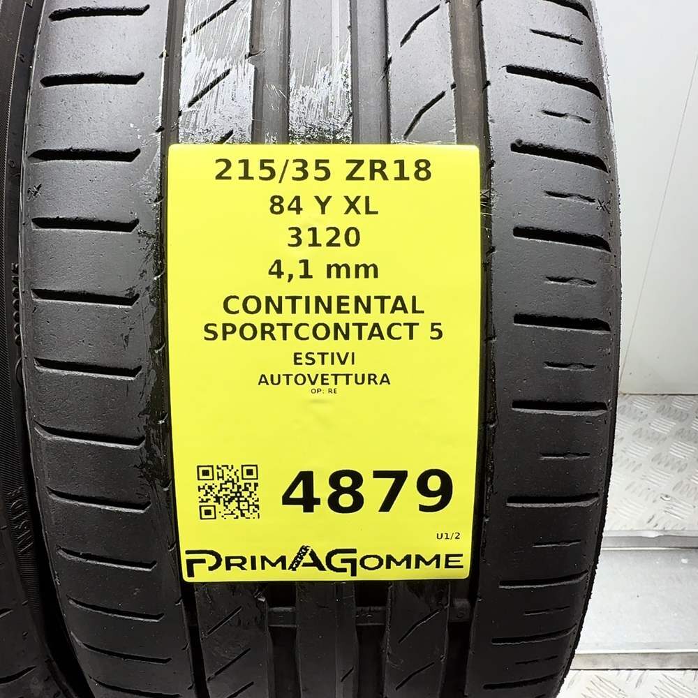 Gomme Usate 215 35 ZR18 84Y XL Continental Sportcontact 5 Estive - immagine 3
