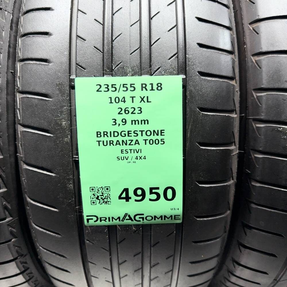 Gomme Usate 235 55 R18 104T XL Bridgestone Turanza T005 Estive - immagine 3