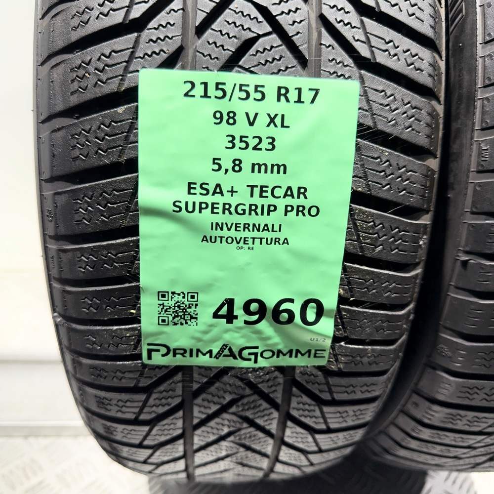 Gomme Usate 215 55 R17 98V XL Esa+ Tecar Supergrip Pro 83% Invernali - immagine 3