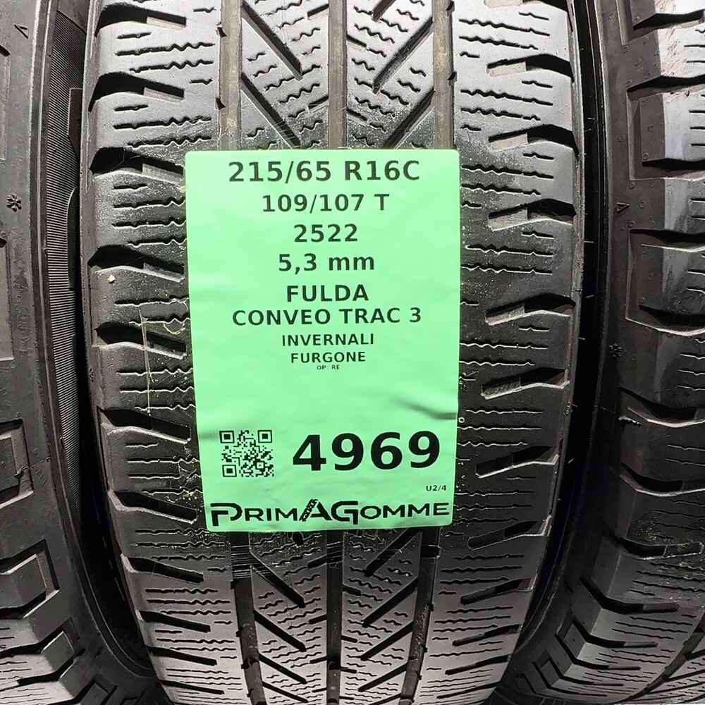 Gomme Usate 215 65 R16C 109/107T Fulda Conveo Trac 3 76% Invernali - immagine 3