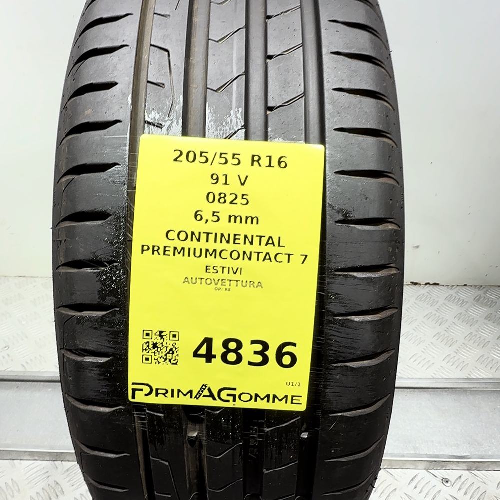 Gomma Usata 205 55 R16 91V Continental Premiumcontact 7 93% Estivo - immagine 3