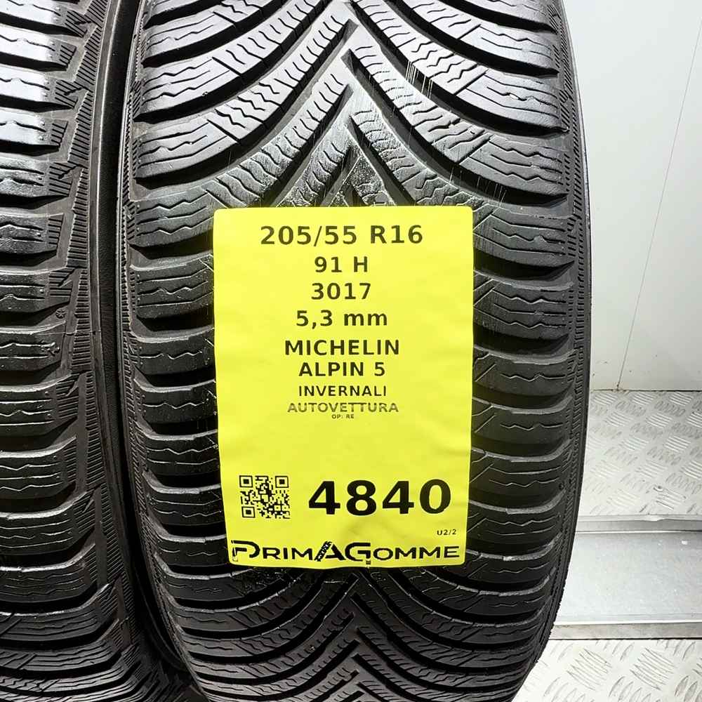 Gomme Usate 205 55 R16 91H Michelin Alpin 5 76% Invernali - immagine 3
