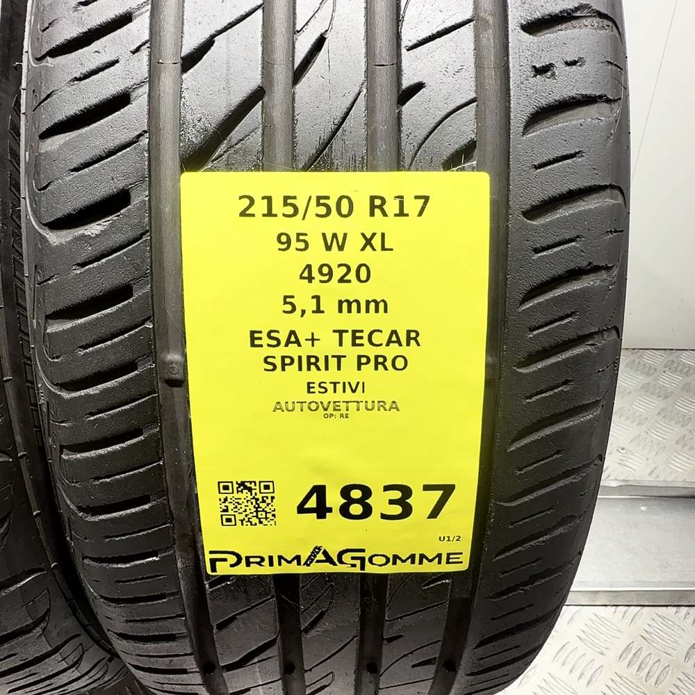 Gomme Usate 215 50 R17 95W XL Esa+ Tecar Spirit Pro 73% Estive - immagine 3