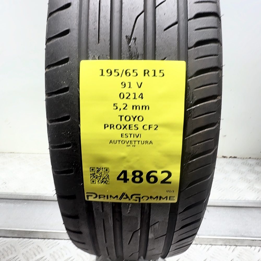 Gomma Usata 195 65 R15 91V Toyo Proxes CF2 74% Estivo - immagine 3