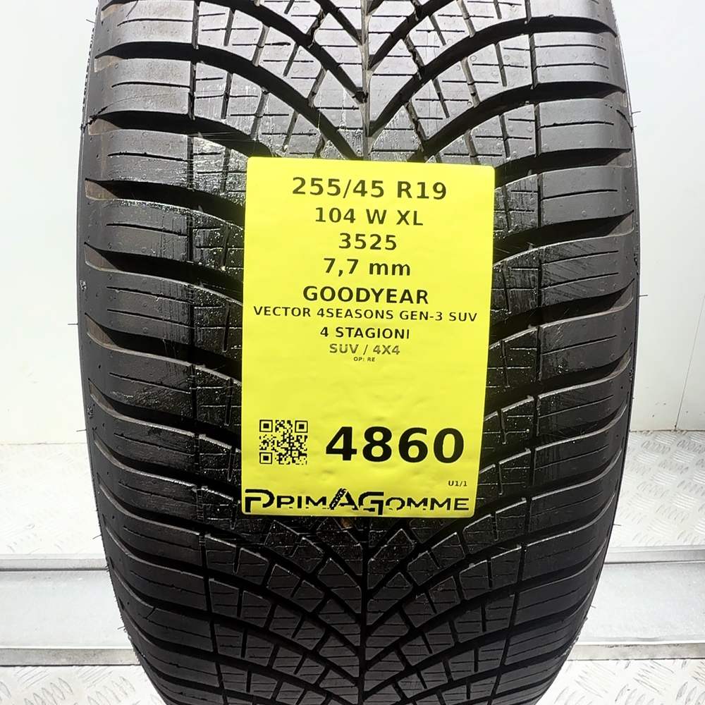 Gomma Usata 255 45 R19 XL 104W Goodyear Vector 4Seasons Gen-3 SUV 98% 4 Stagioni - immagine 3