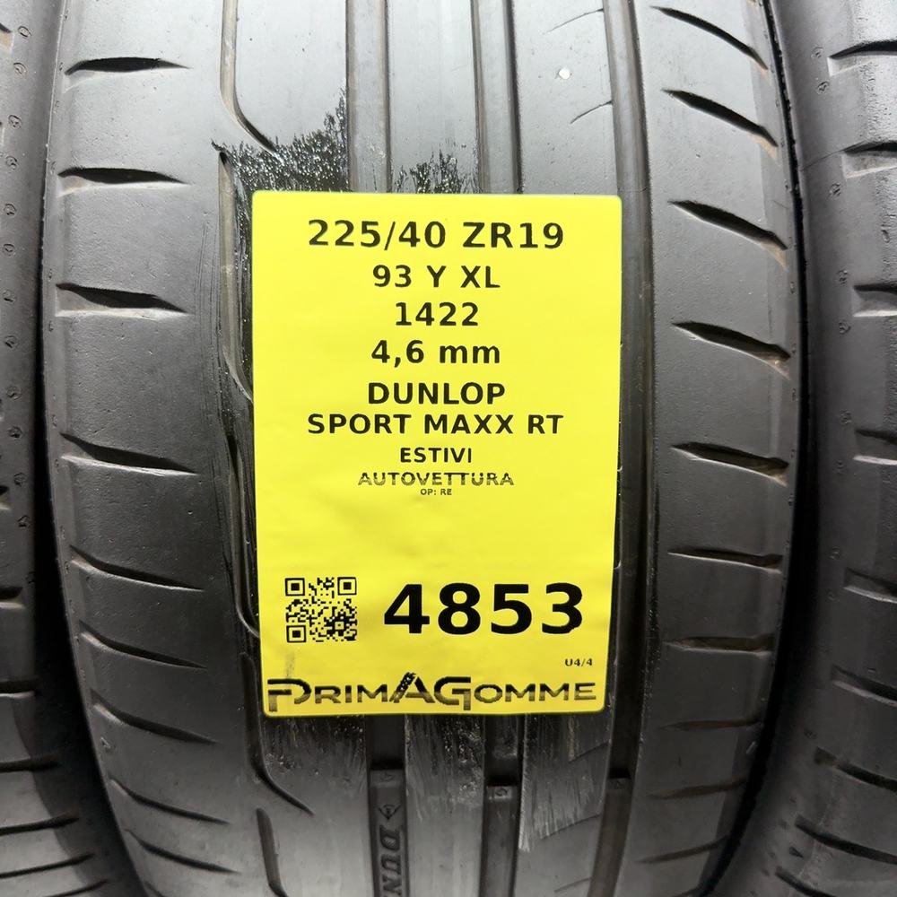 Gomme Usate 225 40 ZR19 93Y XL Dunlop Sport Maxx RT Estive - immagine 3