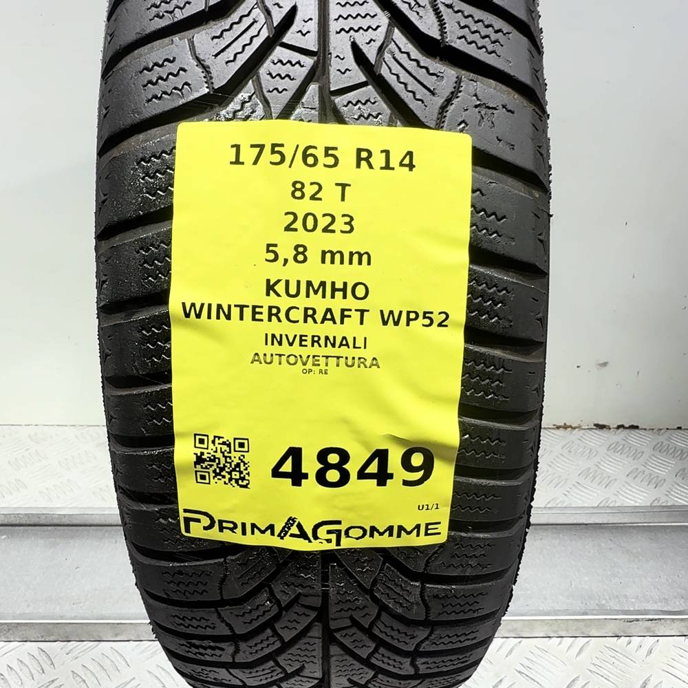 Gomma Usata 175 65 R14 82T Kumho Wintercraft WP52 83% Invernale - immagine 3