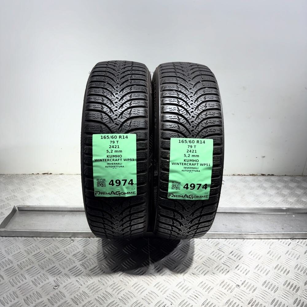 Gomme Usate 165 60 R14 79T Kumho Wintercraft WP51 74% Invernali - immagine 4