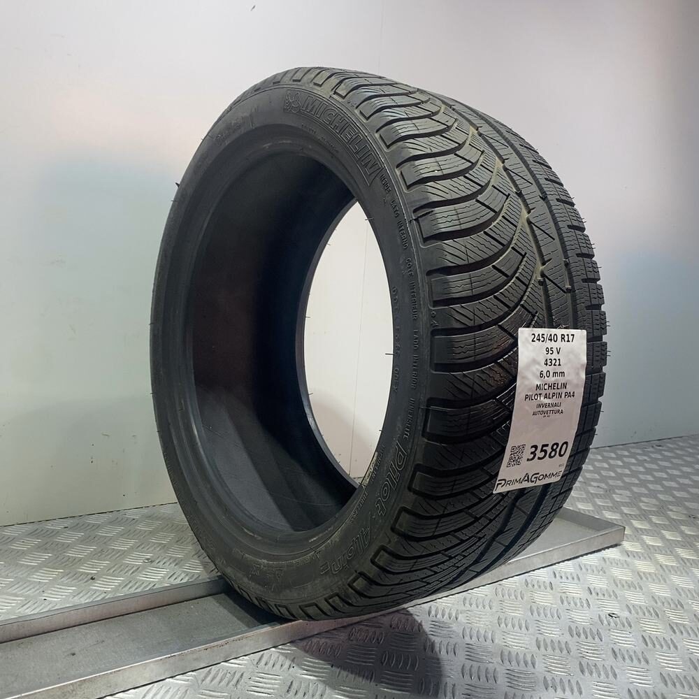 Gomma Usata 245 40 R17 95V XL Michelin Pilot Alpin PA4 86% Invernale - immagine 4