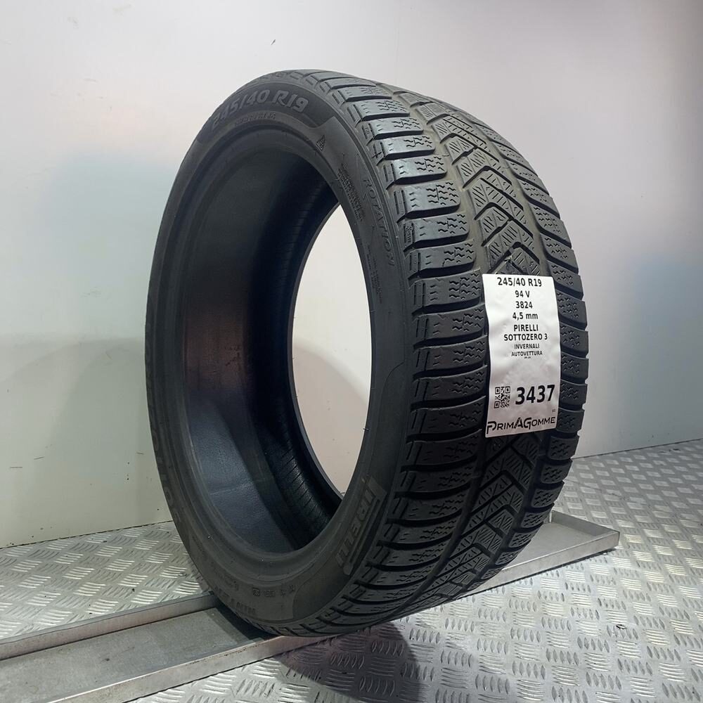 Gomma Usata 245 40 R19 94V Pirelli Sottozero 3 Invernale - immagine 4
