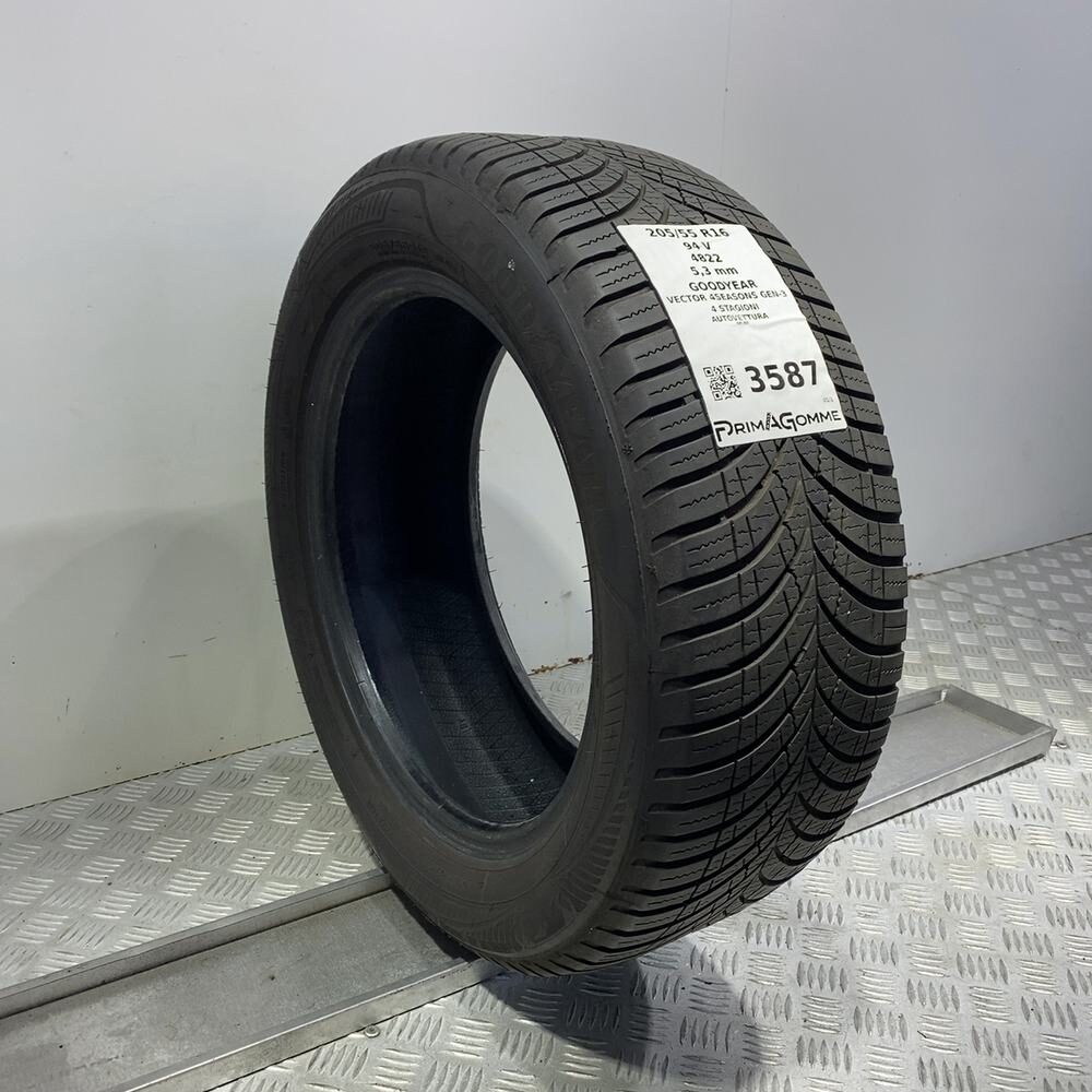 Gomma Usata 205 55 R16 94V XL Goodyear Vector 4Seasons Gen-3 76% 4 Stagioni - immagine 4