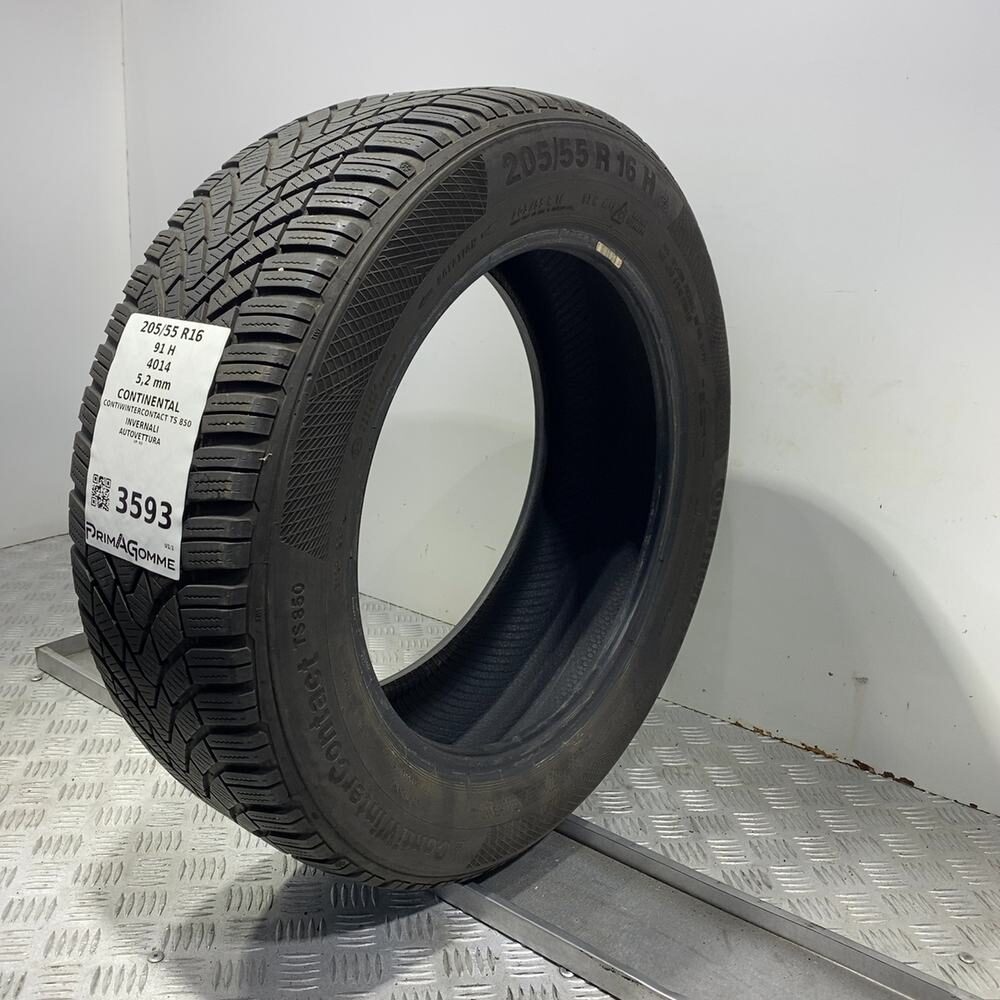 Gomma Usata 205 55 R16 91H Continental Contiwintercontact TS 850 74% Invernale - immagine 4