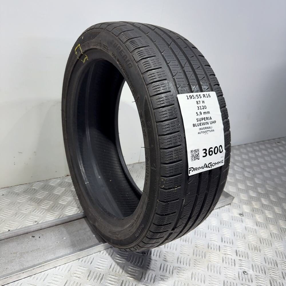 Gomma Usata 195 55 R16 87H XL Superia Bluewin Uhp 84% Invernale - immagine 4
