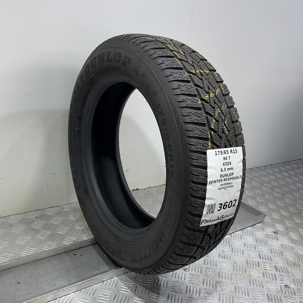 Gomma Usata 175 65 R15 84T Dunlop Winter Response 2 93% Invernale - immagine 4
