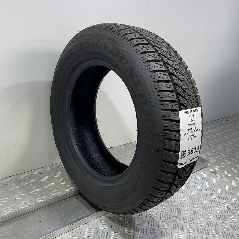 Gomma Usata 195 65 R15 91H Dunlop Winter Sport 5 98% Invernale - immagine 4