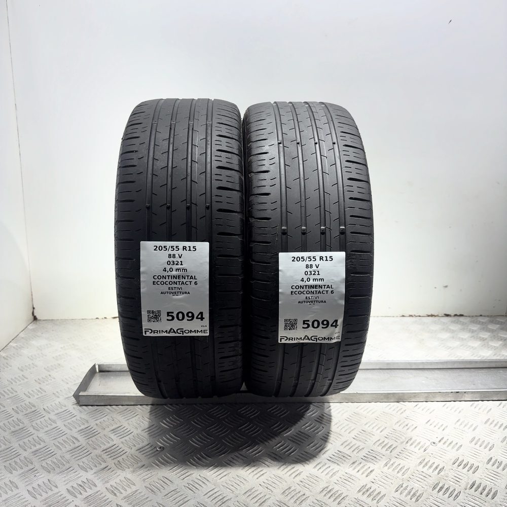 Gomme Usate 205 55 R15 88V Continental Ecocontact 6 Estive - immagine 4