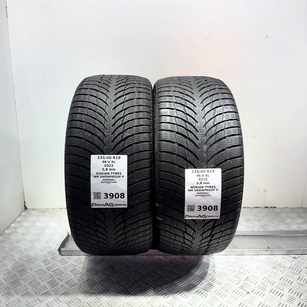 Gomme Usate 235 40 R19 96V XL Nokian Tyres WR Snowproof P 83% Invernali - immagine 4