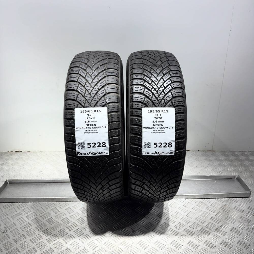 Gomme Usate 195 65 R15 91T Nexen Winguard Snow'G 3 80% Invernali - immagine 4