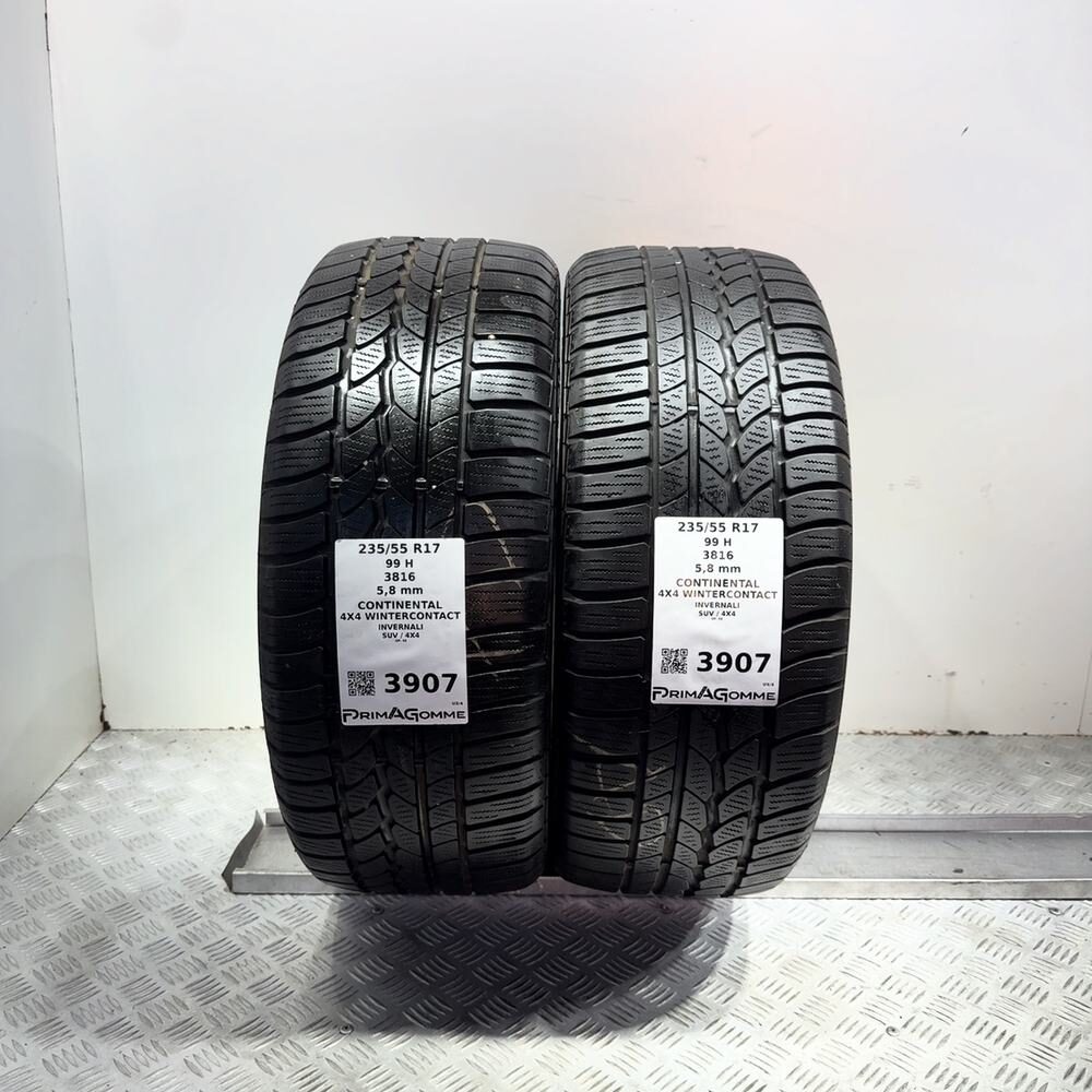 Gomme Usate 235 55 R17 99H Continental 4X4 Wintercontact 83% Invernali - immagine 4