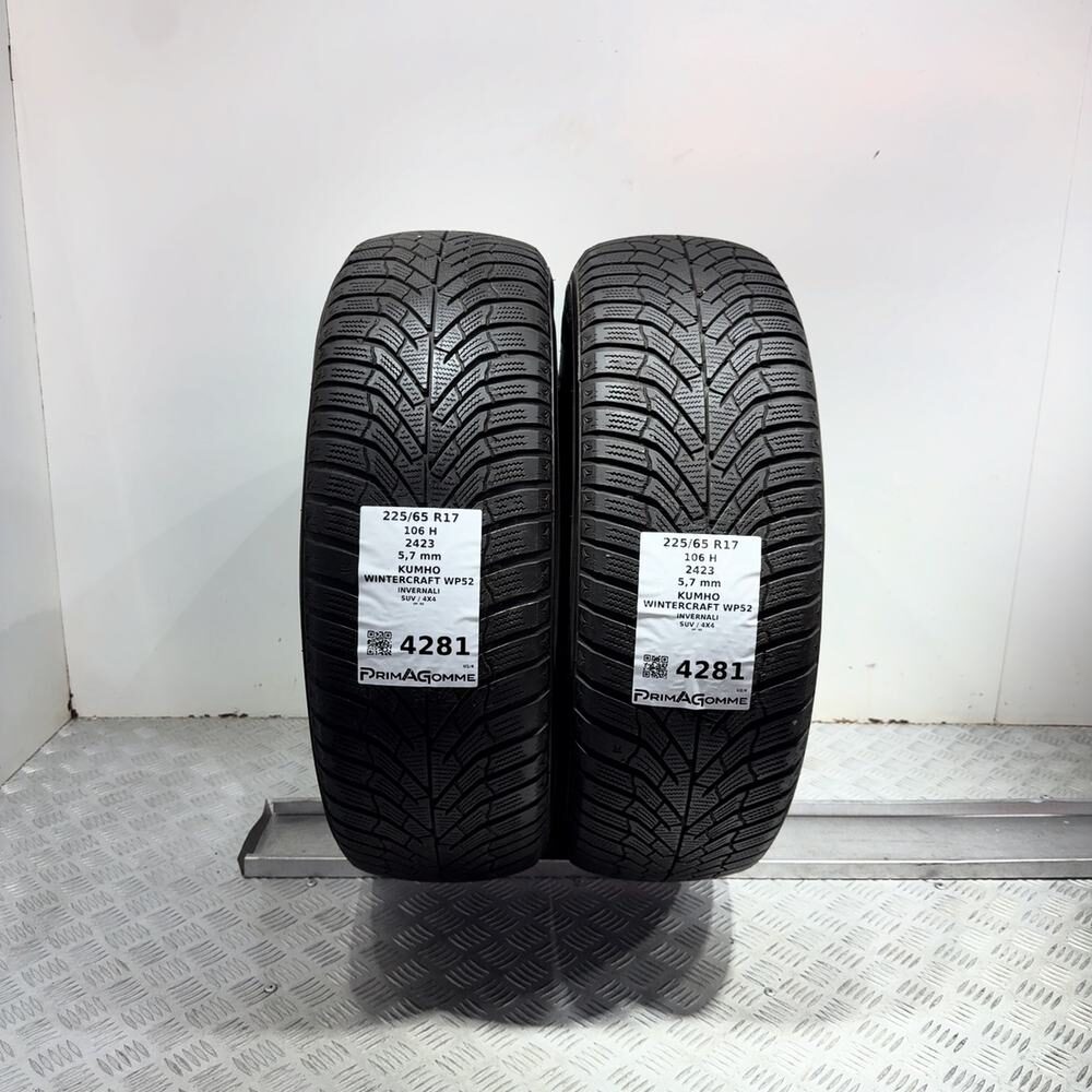 Gomme Usate 225 65 R17 106H Kumho Wintercraft WP52 81% Invernali - immagine 4