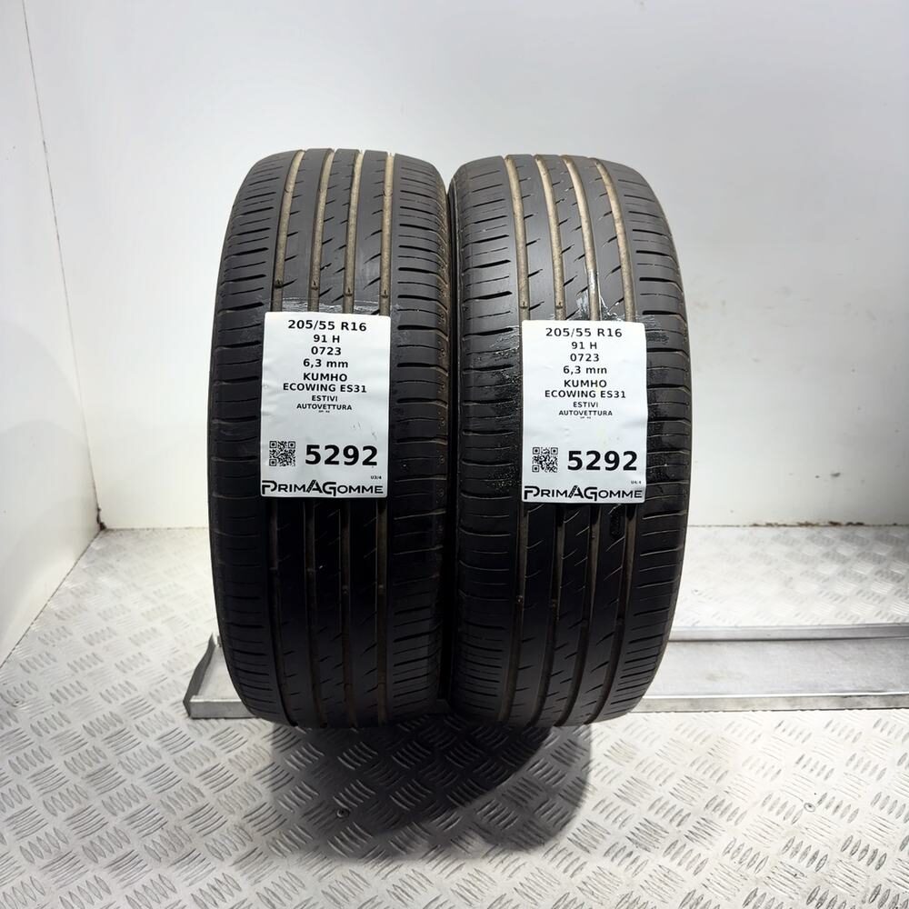 Gomme Usate 205 55 R16 91H Kumho Ecowing ES31 90% Estive - immagine 4