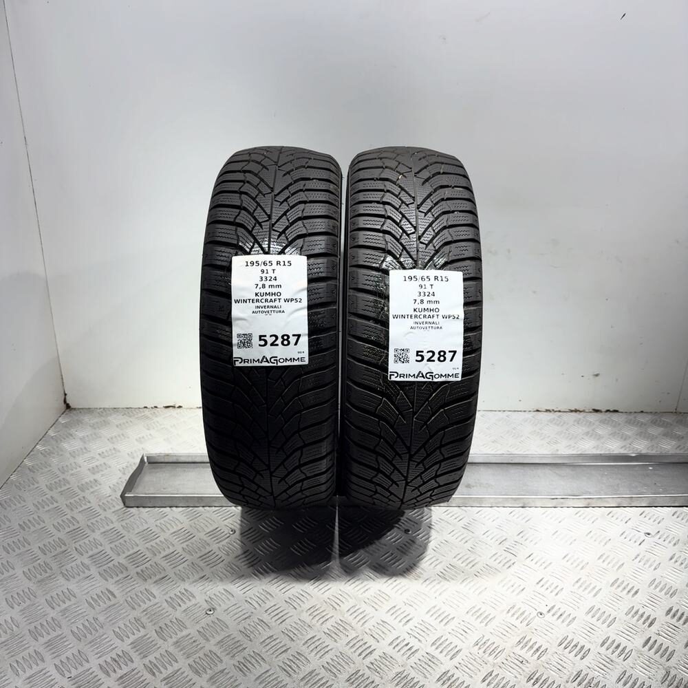 Gomme Usate 195 65 R15 91T Kumho Wintercraft WP52 98% Invernali - immagine 4