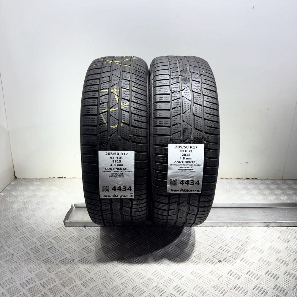 Gomme Usate 205 50 R17 93H XL Continental Contiwintercontact TS830P Invernali - immagine 4