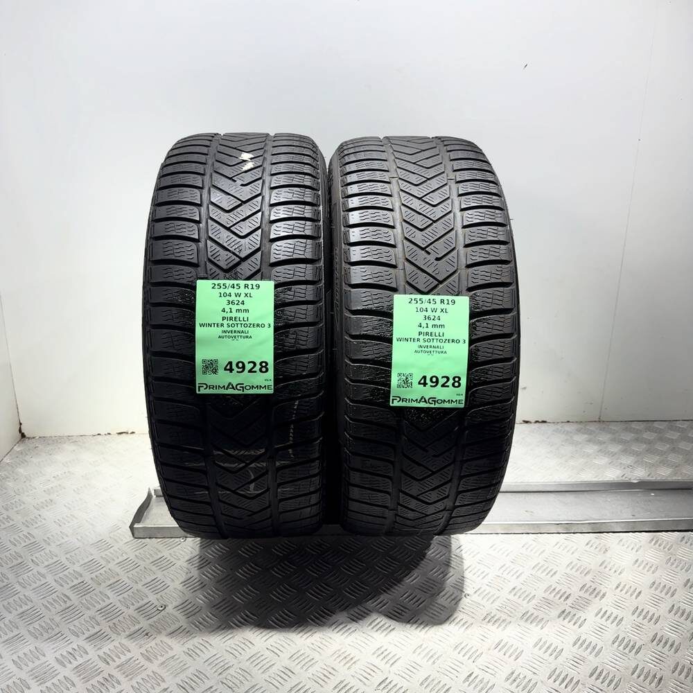 Gomme Usate 255 45 R19 104W XL Pirelli Winter Sottozero 3 Invernali - immagine 4