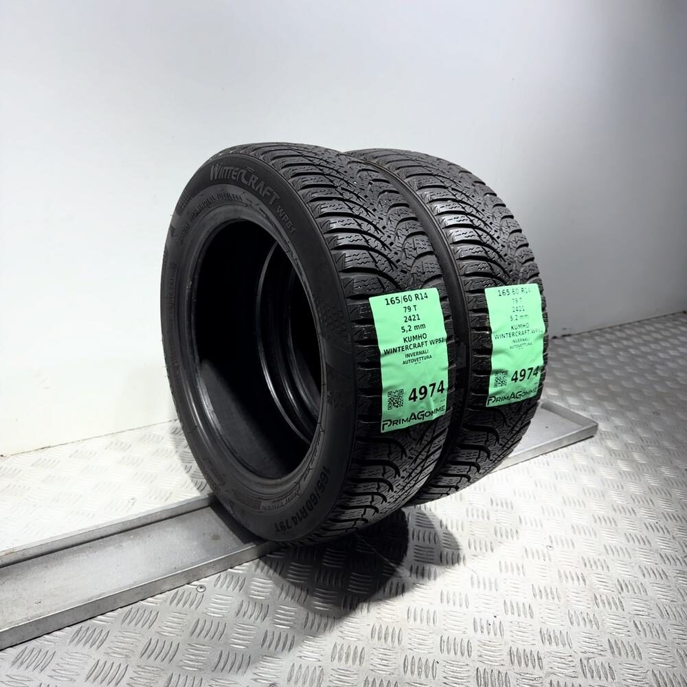 Gomme Usate 165 60 R14 79T Kumho Wintercraft WP51 74% Invernali - immagine 5