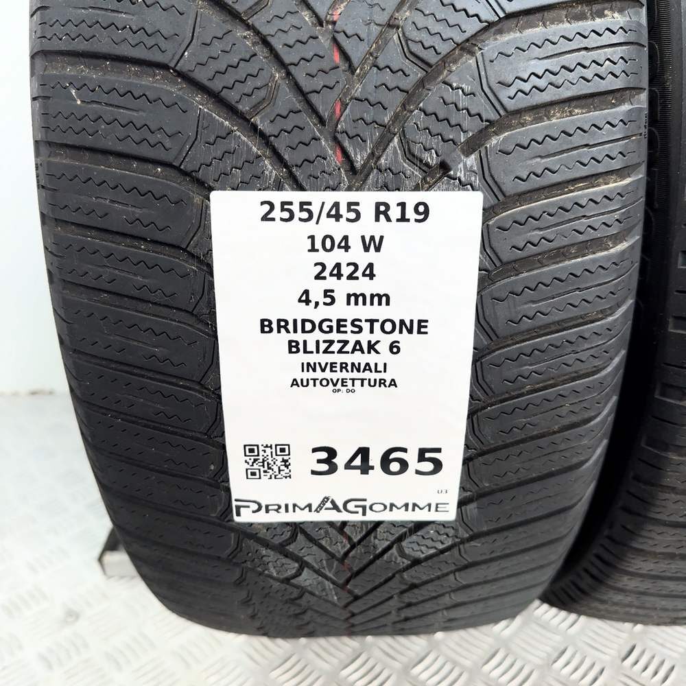 Gomme Usate 255 45 R19 104W Bridgestone Blizzak 6 Invernali - immagine 5