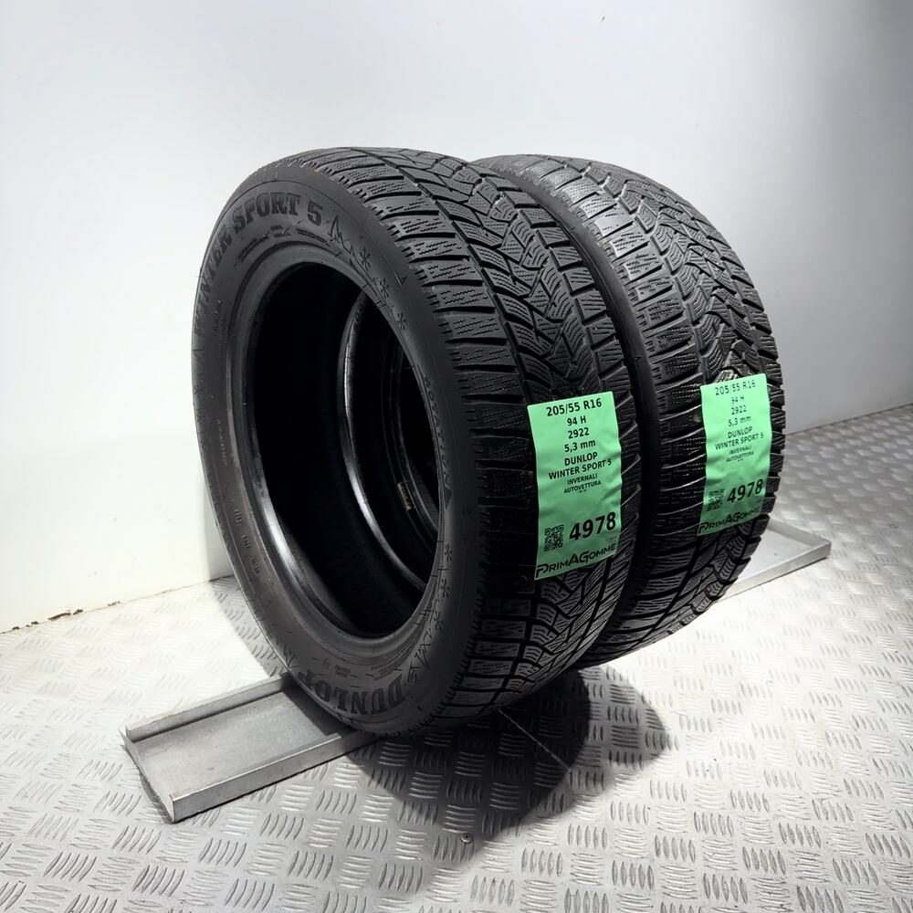 Gomme Usate 205 55 R16 94H Dunlop Winter Sport 5 76% Invernali - immagine 5