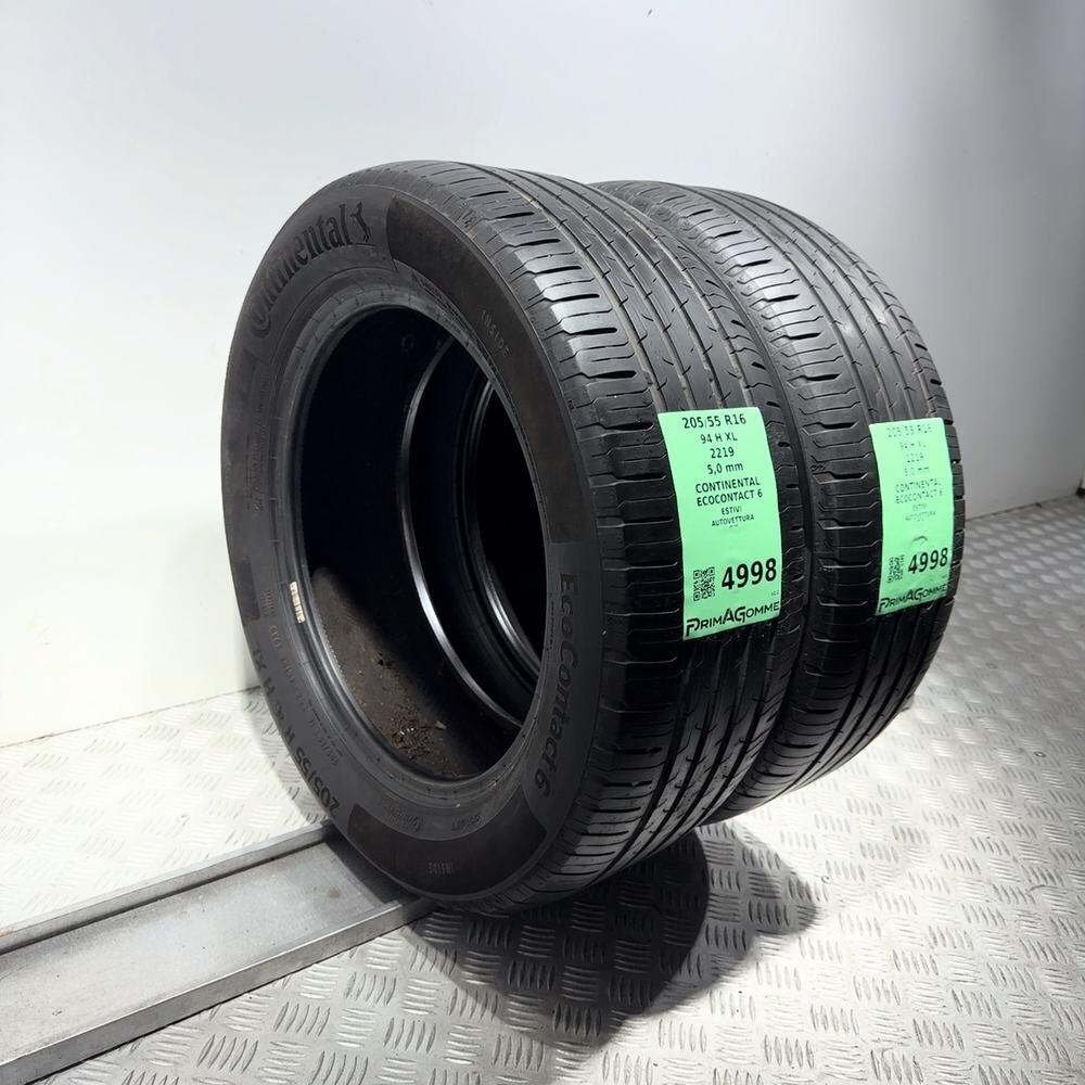 Gomme Usate 205 55 R16 94H XL Continental Ecocontact 6 71% Estive - immagine 5