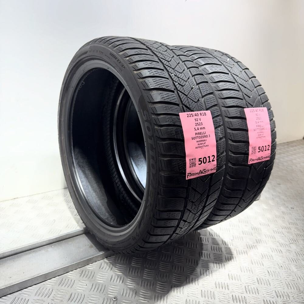 Gomme Usate 225 40 R18 92V Pirelli Sottozero 3 RunFlat 77% Invernali - immagine 5