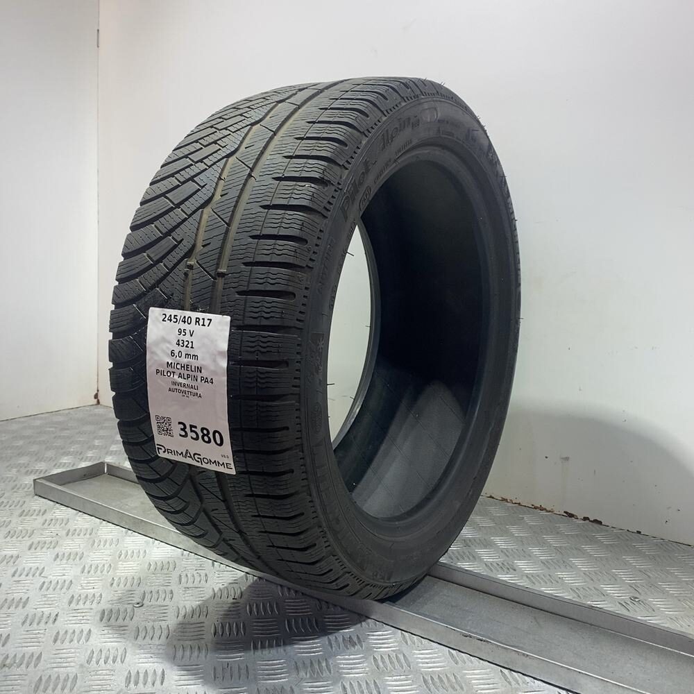 Gomma Usata 245 40 R17 95V XL Michelin Pilot Alpin PA4 86% Invernale - immagine 5