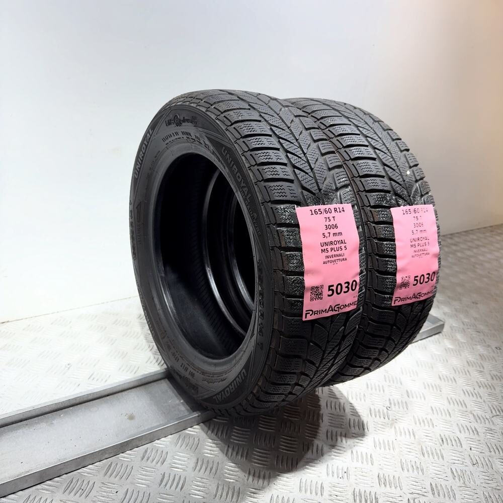 Gomme Usate 165 60 R14 75T Uniroyal MS Plus 5 81% Invernali - immagine 5