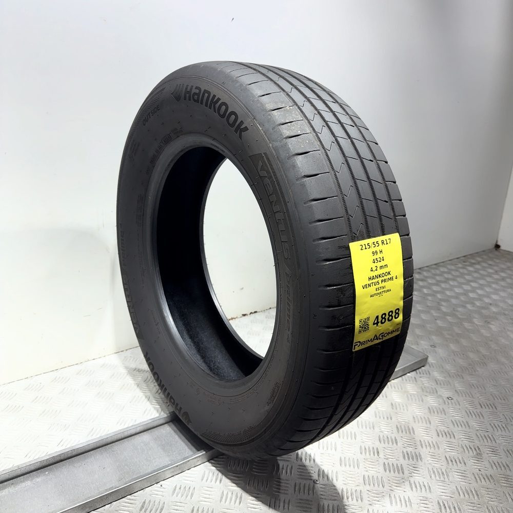 Gomma Usata 215 55 R17 99H Hankook Ventus Prime 4 Estivo - immagine 5