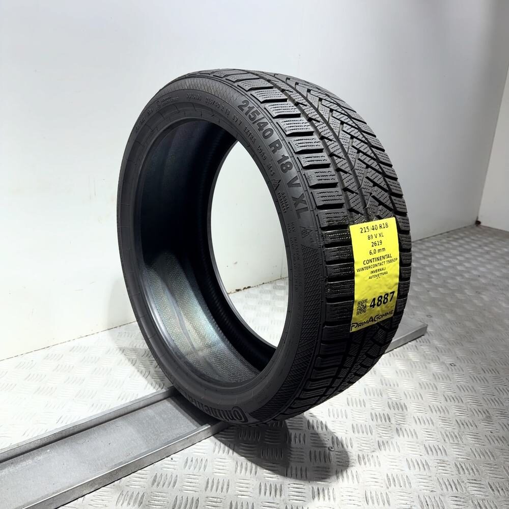 Gomma Usata 215 40 R18 89V XL Continental Wintercontact TS850P 86% Invernale - immagine 5