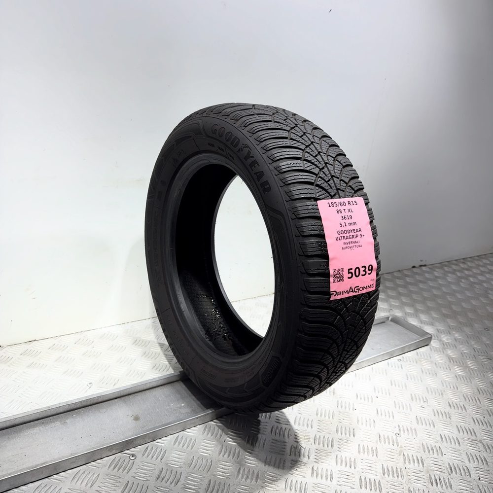 Gomma Usata 185 60 R15 88T XL Goodyear Ultragrip 9+ 73% Invernale - immagine 5