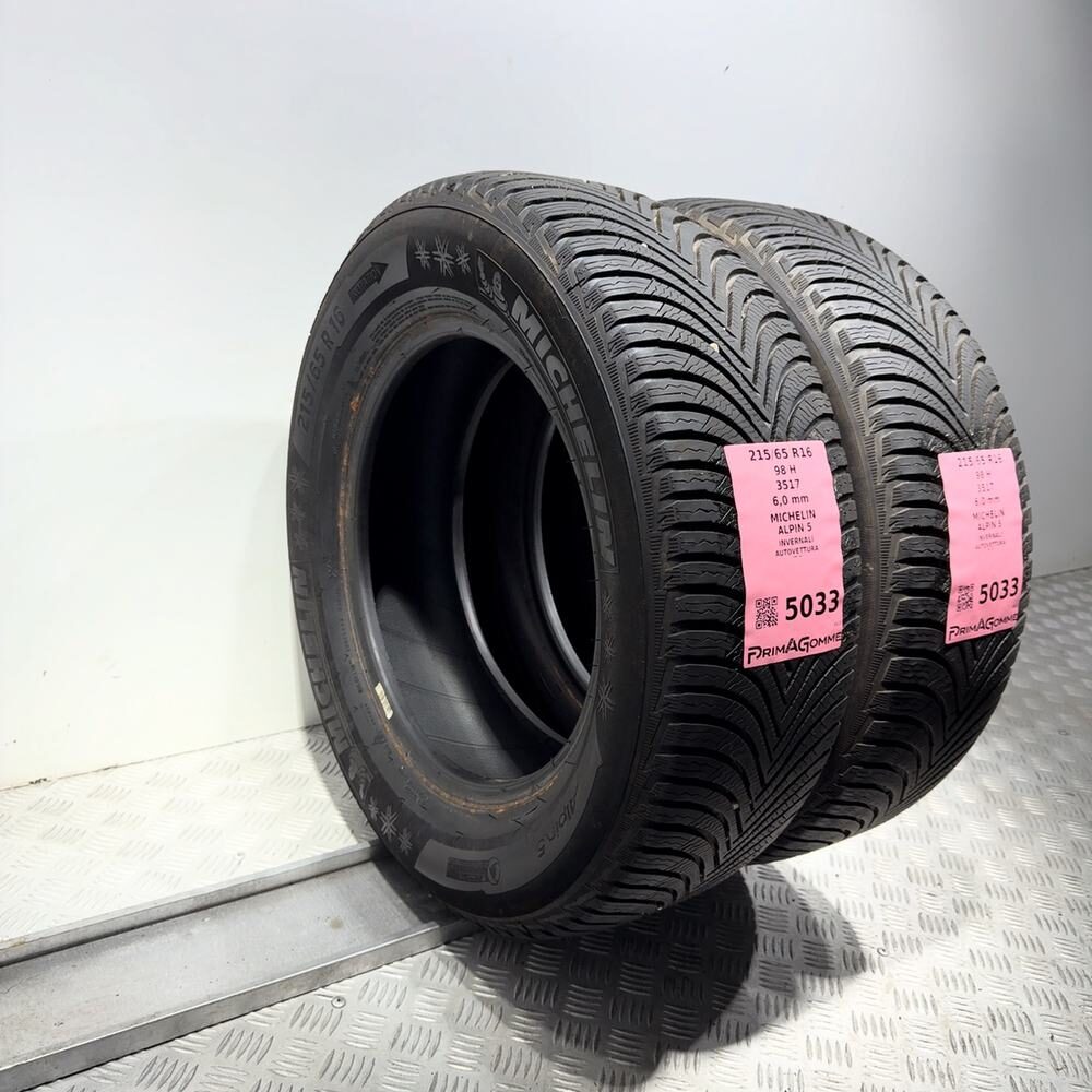 Gomme Usate 215 65 R16 98H Michelin Alpin 5 86% Invernali - immagine 5