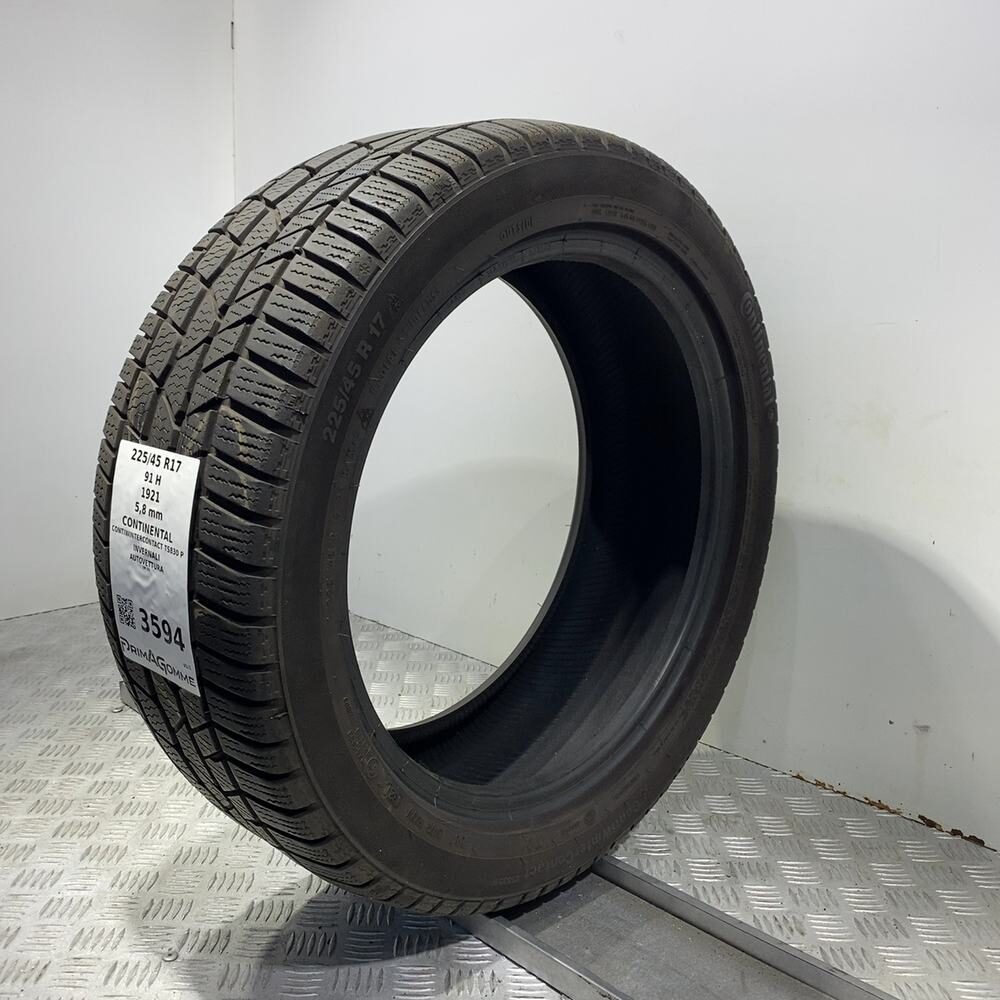 Gomma Usata 225 45 R17 91H Continental Contiwintercontact TS830 P 83% Invernale - immagine 5