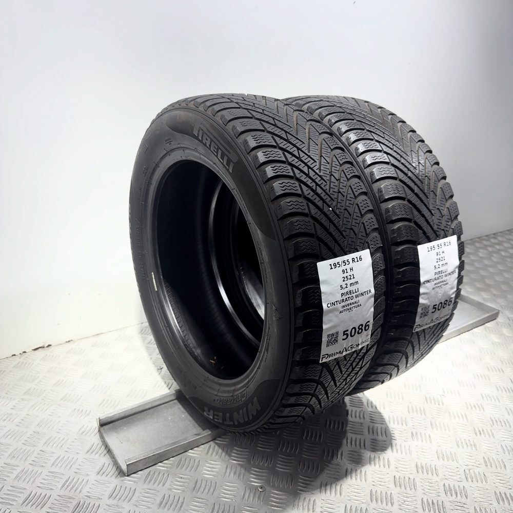 Gomme Usate 195 55 R16 91H Pirelli Cinturato Winter 74% Invernali - immagine 5