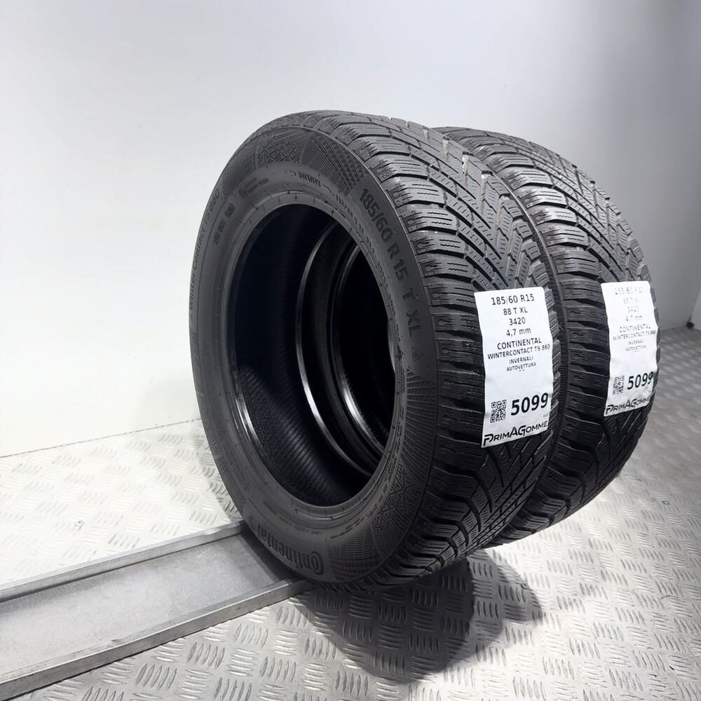 Gomme Usate 185 60 R15 88T XL Continental Wintercontact TS 860 Invernali - immagine 5