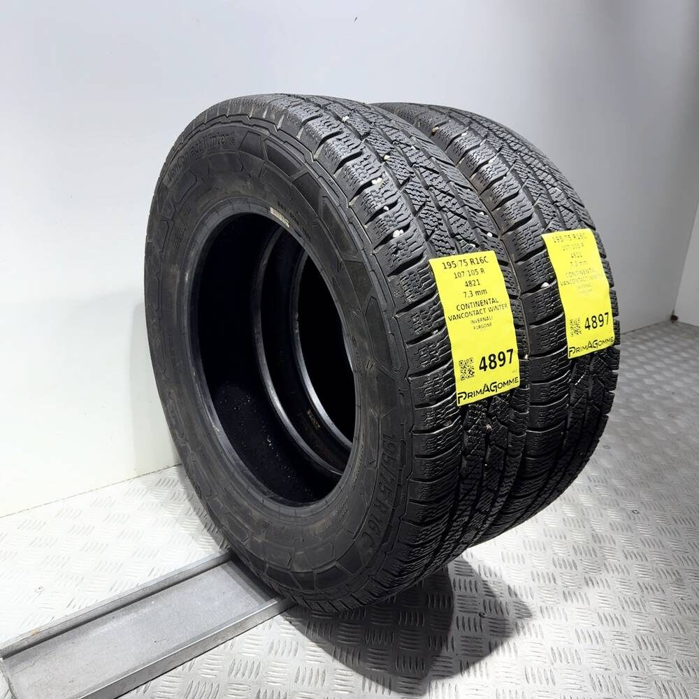 Gomme Usate 195 75 R16C 107/105R Continental Vancontact Winter 98% Invernali - immagine 5
