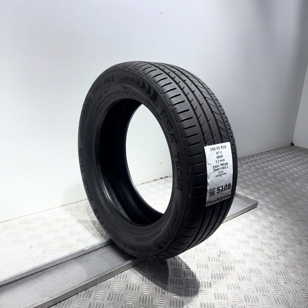 Gomma Usata 195 55 R16 87V Esa+ Tecar Spirit Pro 2 98% Estivo - immagine 5