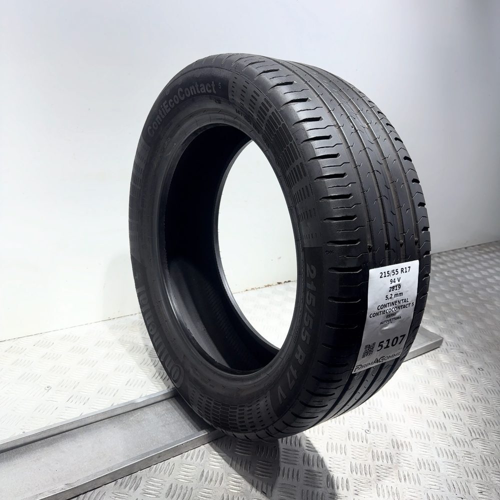 Gomma Usata 215 55 R17 94V Continental Contiecocontact 5 74% Estivo - immagine 5