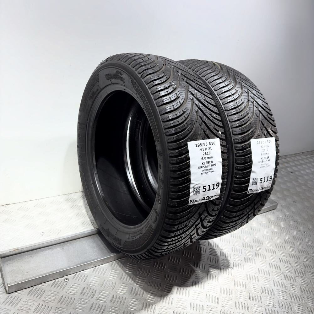 Gomme Usate 195 55 R16 91H XL Kleber Krisalp HP3 86% Invernali - immagine 5